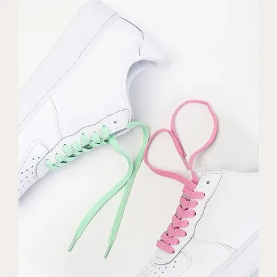 Lacets plats unis en polyester, 1 paire – image 2