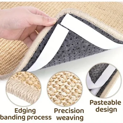 Lot de 2 tapis à gratter pour chat en sisal – image 3