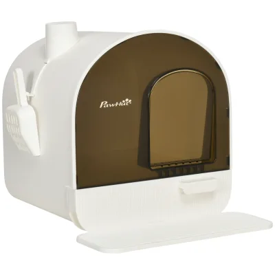 Maison de toilette fermée pour chat, plastique PP – image 2