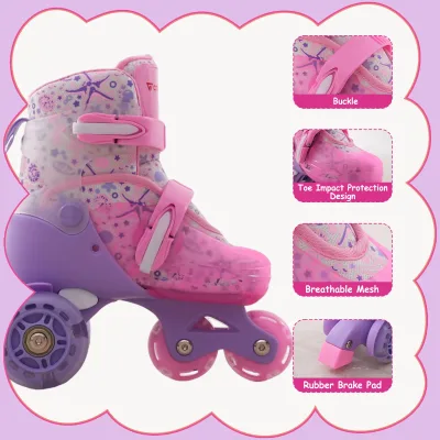 Patins à roulettes enfant, roues lumineuses – image 2