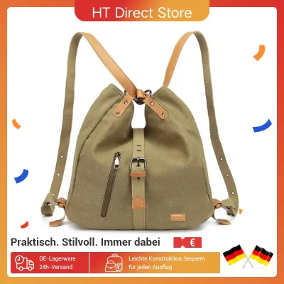Sac à dos en toile convertible en sac bandoulière