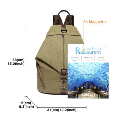Sac à dos en toile vintage unisexe – image 2