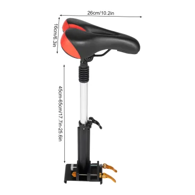Siège de selle rouge et noir pour trottinette – image 3