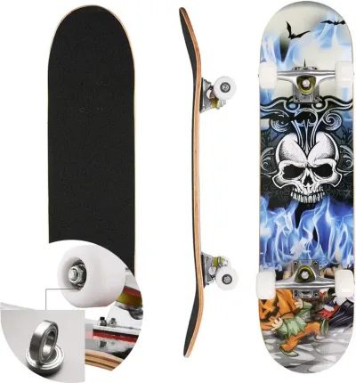 Skateboard complet en érable à double bascule – image 2