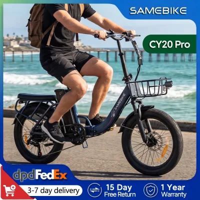 Vélo électrique pliable à gros pneus, 7 vitesses
