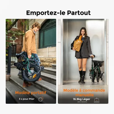 Vélo électrique pliant 250 W, roues de 40,5 cm – image 2