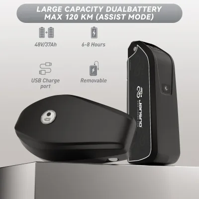 Vélo électrique tout-terrain à double batterie – image 3
